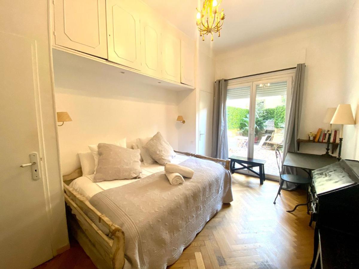 Sea Front Flat Promenade Des Anglais With Garden Nizza Exterior foto